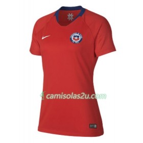 Camisolas de Futebol Chile Equipamento Principal Copa do Mundo Feminino 2019 Manga Curta